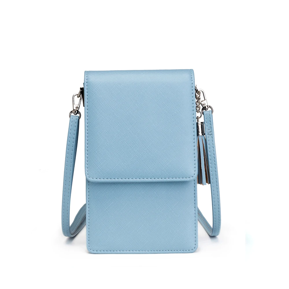 B-light blue Прямая Красочный сотовый телефон сумка Мода ежедневного использования держатель для карт маленькая летняя сумка на плечо для женщин - Цвет: B-light blue