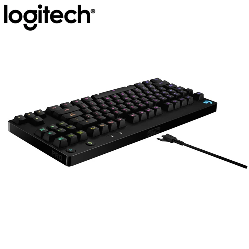 Logitech G Pro Wired Gaming Mechanical Ergonomic Keyboard LIGHTSYNC RGB Backlight12 Programmable F-Key Macros Gx Clicky Switches