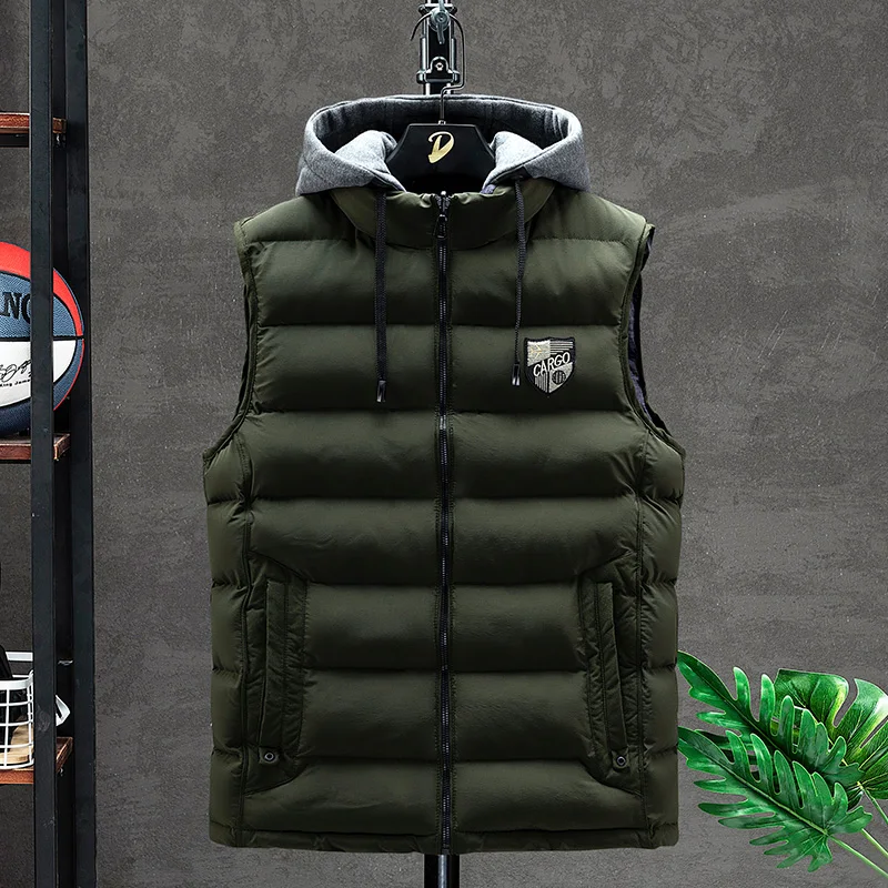 

Winter New Style Men's Double-sided Vest Fashion Korean Sleeveless Fashion Shoulder Slim Warm Youth Student Down Cotton
