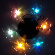 Солнечный ветряной колокольчик, солнечный цвет, изменяющий колокольчик, Бабочка, садовый светильник, солнечный садовый светильник