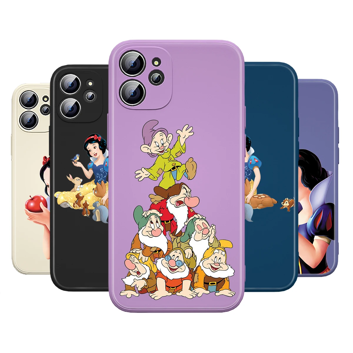 Snow White and the Seven Dwarfs Silicone Phone Case Cover For iPhone 6 7 8 X XR 11 12 13 Pro MAX