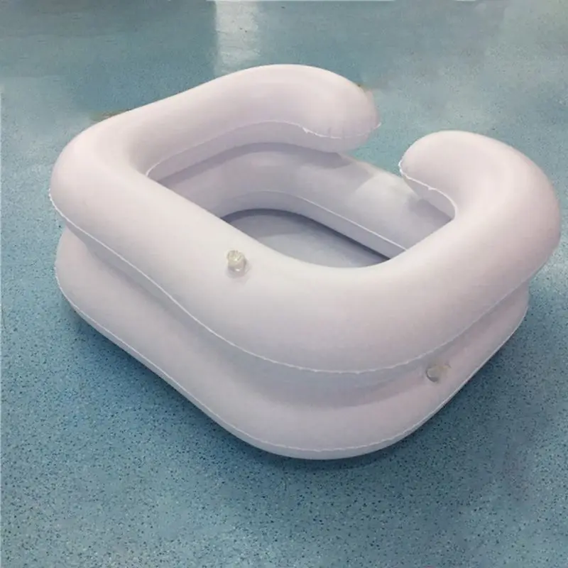 

Inflatable Shampoo Conditioner Basin Portable Elderly Care Hair Washing Basin with Drain Tube for Handicapped Disabled