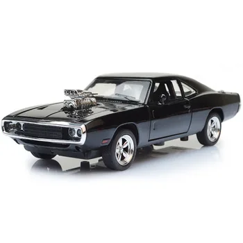 

17CM Metal Alloy 1:32 Scale Classic Model Charger 1970 Car Model Diecast Vehicles Toys For Collection Pull Back Car Gift