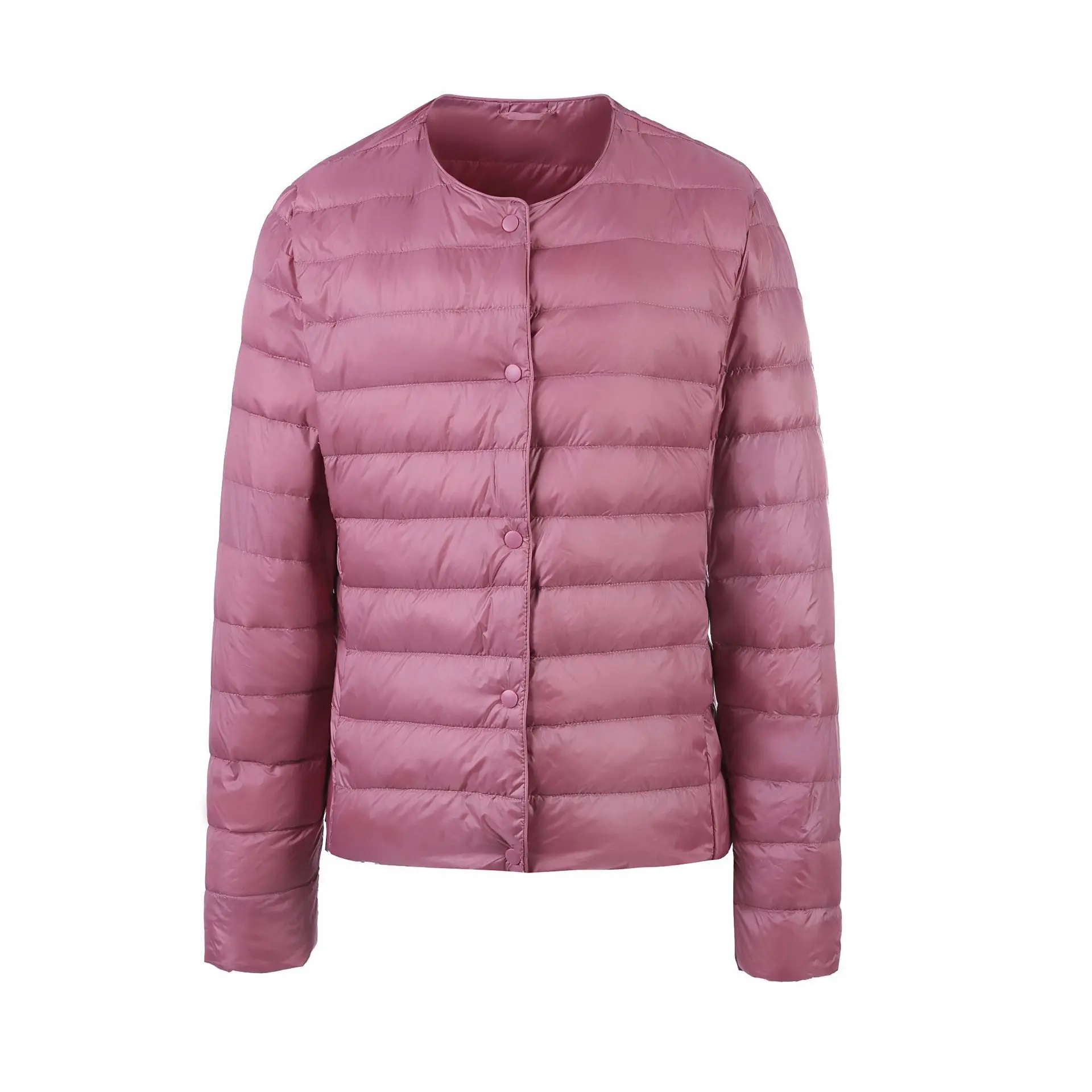 

S-4XL Women Ultra Light Duck Down Coat Spring Autumn White Duck Down Jacket Short Coat Snap Button Portable Parka Plus Size