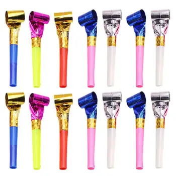 

110 Pcs Whistle Blowouts Plastic Creative Children Party Supplies Cheering Props Noise Maker for Halloween Carnival