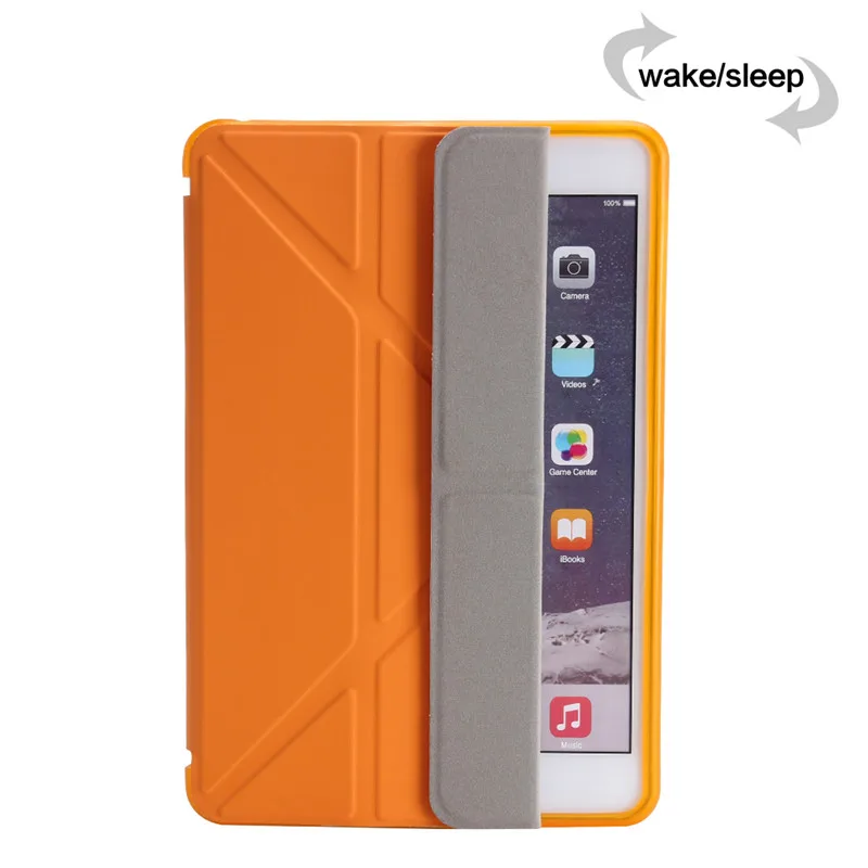 Умный чехол для ipad mini 3 2 1 из искусственной кожи, чехол с функцией автоматического сна/пробуждения, защитный чехол для apple ipad mini1 mini2 mini3 - Цвет: orange