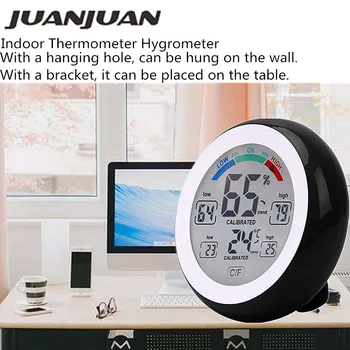 

Color LCD Touch Screen Digital Hygrometer Indoor Thermometer Humidity Monitor with Temperature Humidity Gauge 20%off