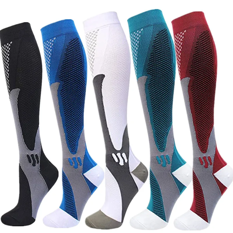 Multi Pairs New Compression Socks Fit Varicose Veins Medical Pregnancy Nurses Outdoor Sports Football Soccer Stockings