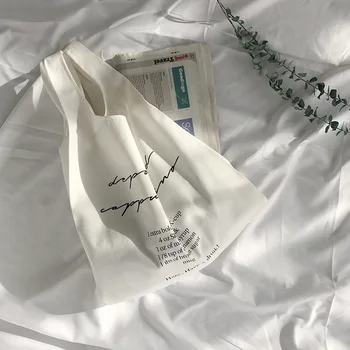 

The new ins hand carry the letter vest bag canvas cotton bag handbags women handbags women bag shoulder bag handbag