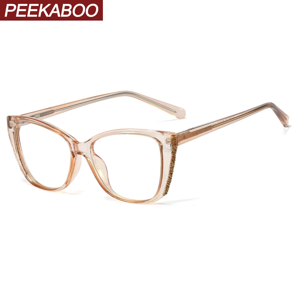 Peekaboo cpmputer анти-синий светильник очки Оптические прозрачные линзы женские оправа