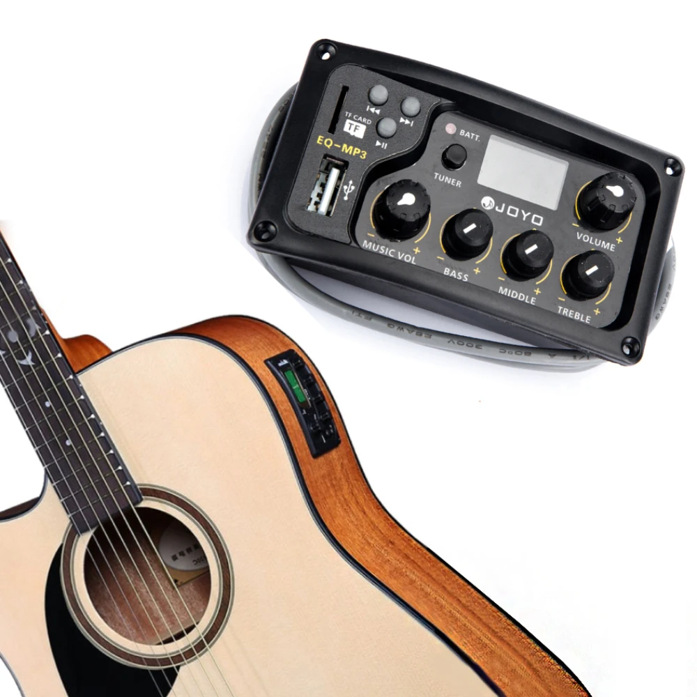 Акустическая гитара JOYO MP3 эквалайзер с 3 полосами громкость бас средние частоты 150