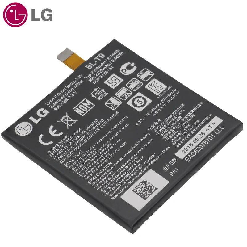 Оригинальный запасной аккумулятор LG большой емкости для Google Nexus 5 BL T9 E980 G D820 D821 2300