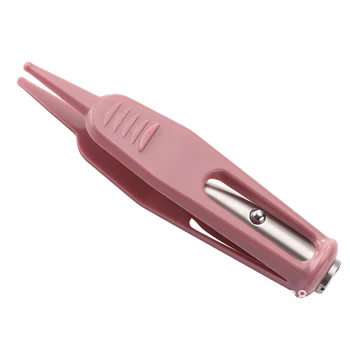 

Tweezer Nose Cleaning Newborn Clip Infant Ear Forceps Navel Visible Plastic Baby Care Safety Rustproof LED Flashlight
