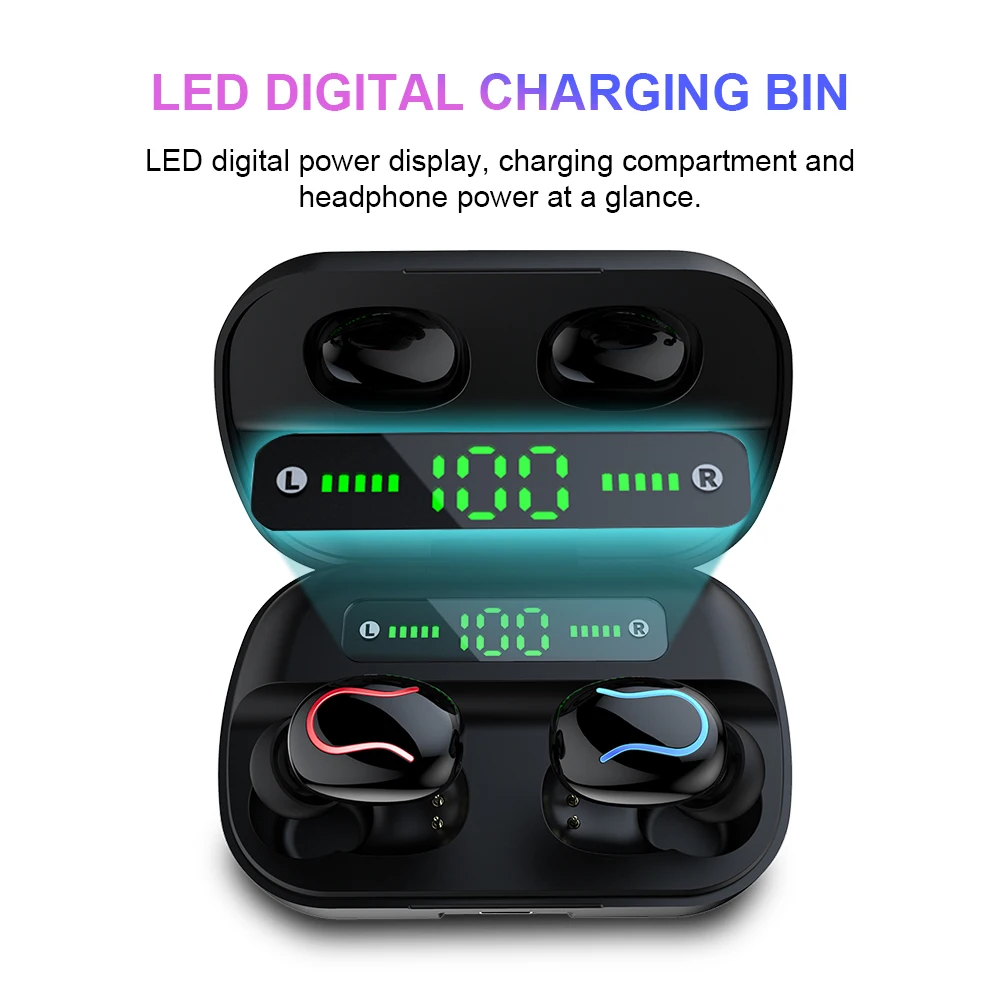 Новинка HBQ Q32 TWS Bluetooth наушники 9D HIFI светодиодный цифровой наушники Handsfree наушники спортивные наушники power Bank