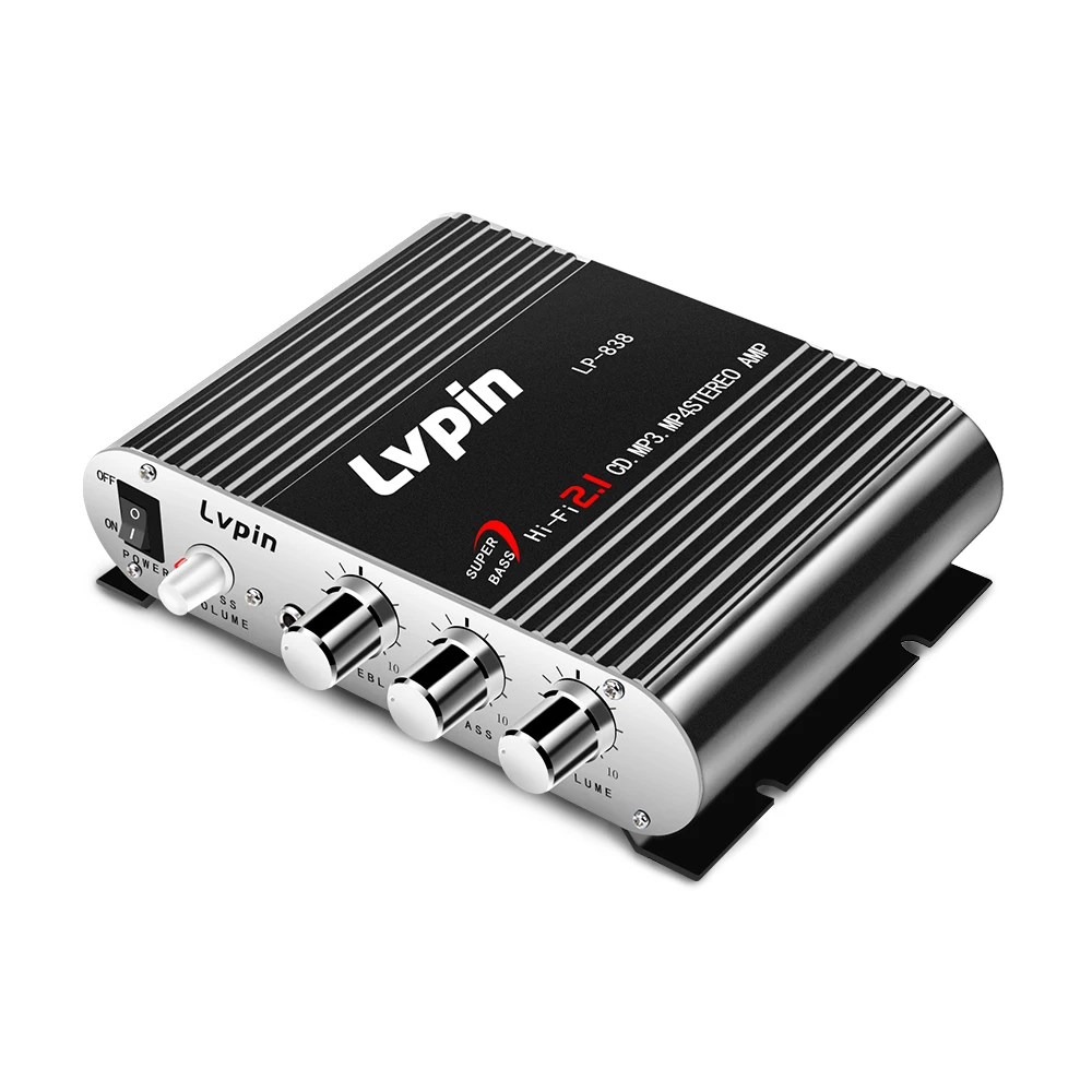 Автомобильный усилитель 20 Вт Hi-Fi 2 1 MP3 радио стерео басовый динамик легкий для