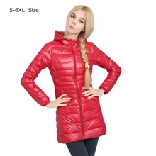 Новинка, повседневное Брендовое Женское зимнее теплое пальто, женский сверхлегкий пуховик на белом утином пуху, женский длинный пуховик, парка с высоким наполнением