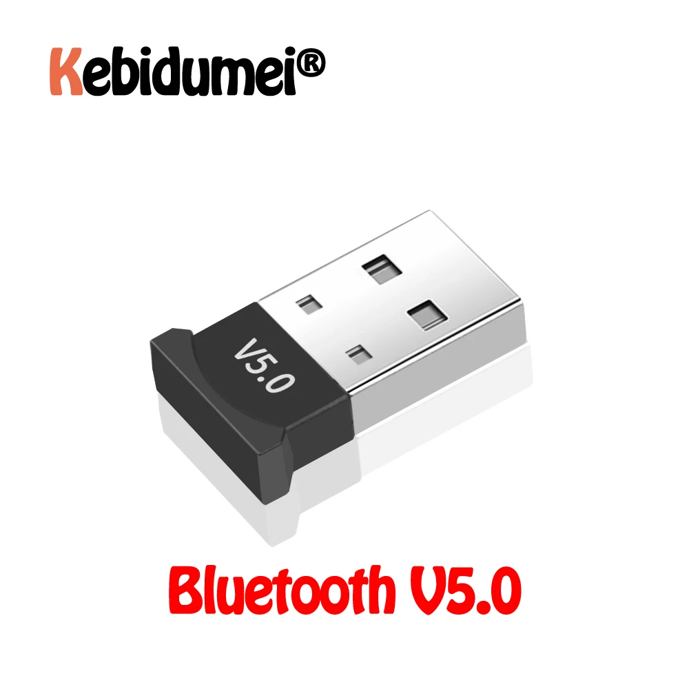 USB адаптер BT V5.0 Bluetooth приемник беспроводной мини ключ черный для ноутбука мыши
