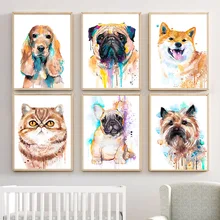 Akita Dog French Bulldog Cat Animal Wall Art Canvas Painting Nordic Posters And Prints Wall Pictures For Living Room Home Decor Akita Dog French Bulldog Cat Animal Wall Art Canvas Painting Nordic Posters And Prints Wall Pictures For Living Room Home Decor