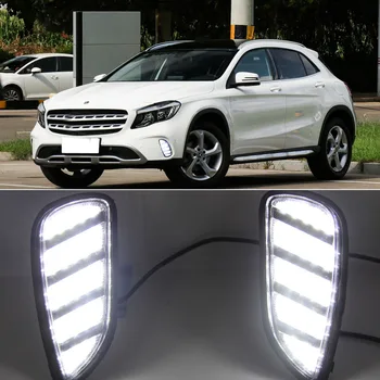 

Car Flashing 1 Pair Car DRL LED Daytime Running Lights Fog lamp For Mercedes Benz CLA GLA GLA180 GLA200 2015 2016 2017 2018