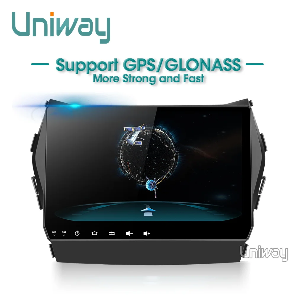 Cheap Uniway AIX459071 IPS android 9.0  car dvd for Hyundai IX45 Santa fe 2013  2014 car radio stereo navigation car dvd player gps 3