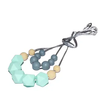 

Baby Silicone Teething Necklace Infant Chew Toy Jewellery Beads Nursing Teether Y4QA