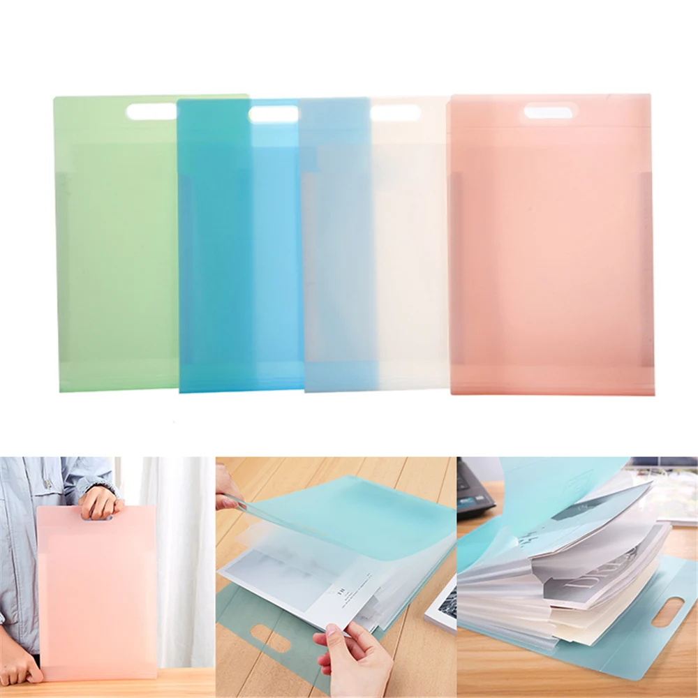 

Expanding File Folder 6 Pockets Document For School Office Supplies A4 Paper Holder Bag Organizer