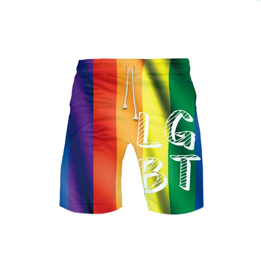 Lgbt Pride Board Shorts LGBT Rainbow Flag Lesbians Gays 3D Board