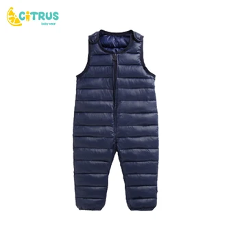 

CITRUS Children Braces Pants Down Trousers Baby Boy Girl Cotton Thickening Winter Warm Down Trousers Braces Pants