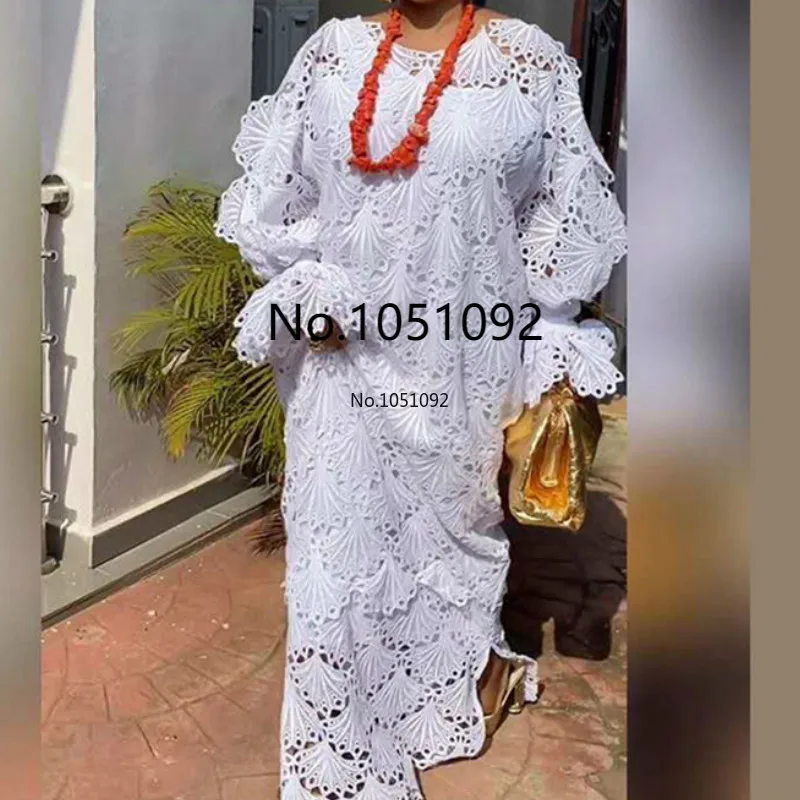 Африканское кружевное платье Дашики для женщин традиционное Boubou большого