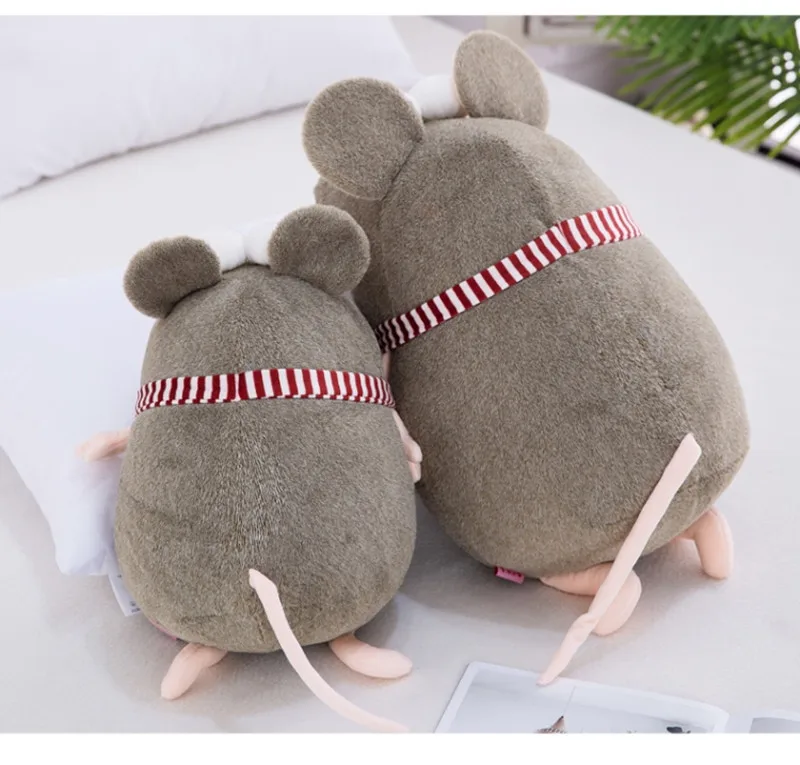 Cartoon Animal Big Eye Mouse Stuffed Doll Rat Plush Bedtime Story Friend Kid Birthday Gift Christmas Present 4