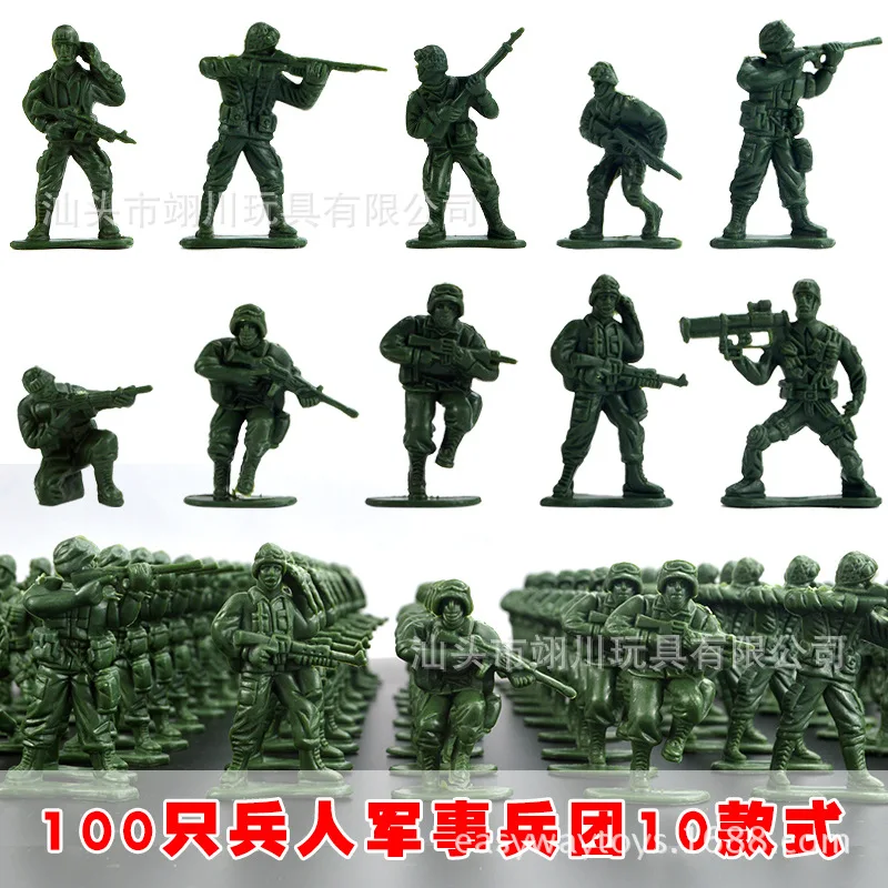 

Static Model Toy 100 Pieces Soldier Military Corps 10-Style Military Soldier Model