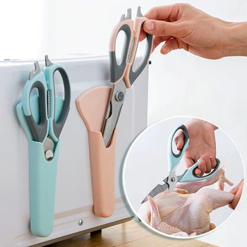 

Multifunctional Magnetic Refrigerator Scissors Powerful Disassembly Chicken Bone Scissors Food Kitchen Scissors Stainless Steel