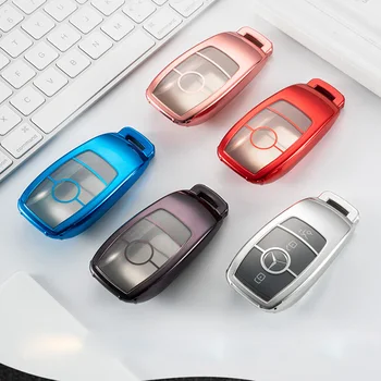 

MB E Class E200 New Soft TPU Car Key Case Full Protective Cover Multi Colors For E260 E300 E320 Keyless Entry Remote Key Fob