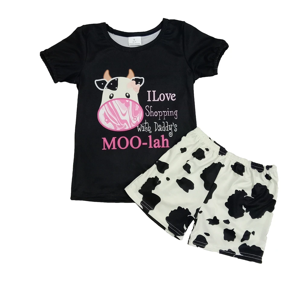 baby girl cow print outfit