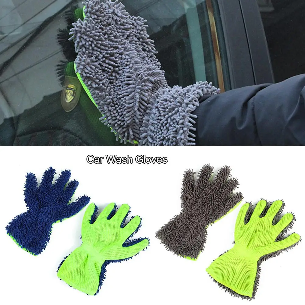 Soft Microfiber Car Washing Gloves Window Wash Tool Auto Care Detailing Accessories Vehicle Home Cleaning | Автомобили и