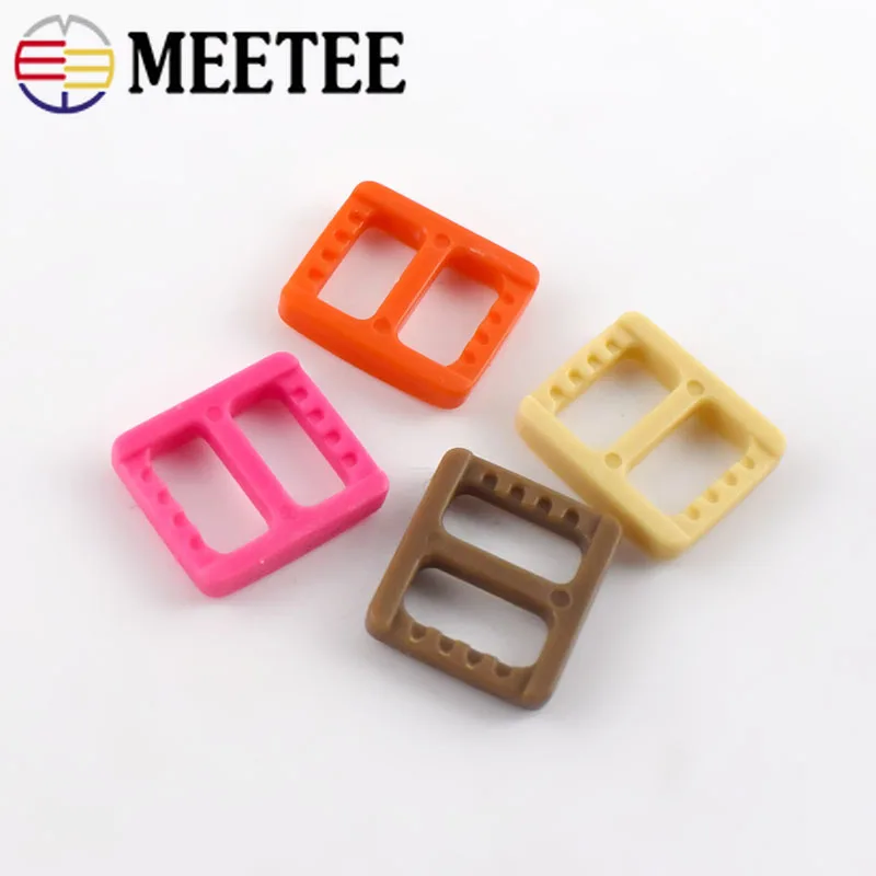 Цветные пластиковые пряжки Meetee 10 мм С Регулируемыми пряжками 100 шт.|adjustable buckles|plastic