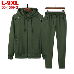 Veste à capuche et pantalon pour homme, ensemble de 2 pièces, survêtement de sport Hip Hop, grandes tailles, collection hiver 