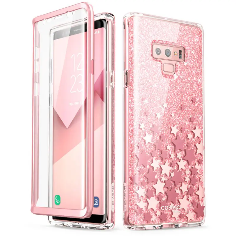 Pink I-BLASON для samsung Galaxy Note 9 чехол Cosmo полный корпус блестящий Мраморный Бампер Защитный чехол со встроенной защитной пленкой - Цвет: Pink