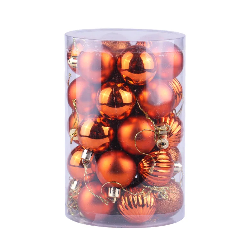 34 шт Рождественские шары наборы 4 см рождественские украшения елочные украшения шары в форме шаров - Цвет: C12