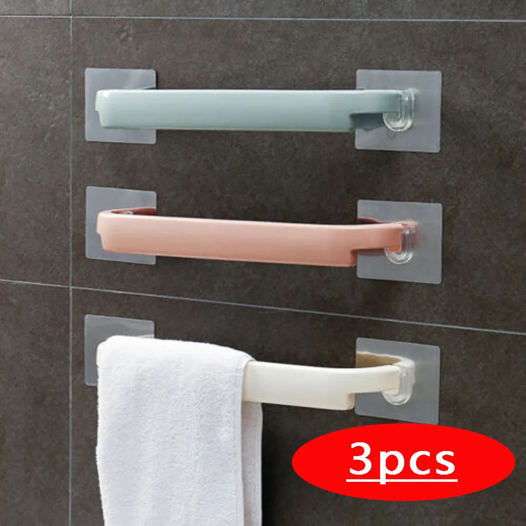 Bathroom Towel Holder 3pcs Wall Mounted Bathroom Kitchen Selfadhesive
