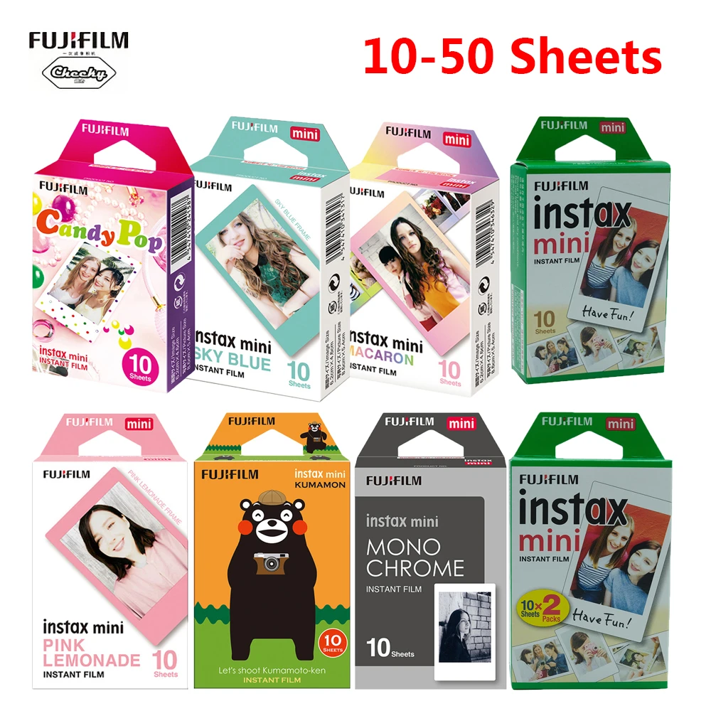 Fujifilm Instax Mini Film 10 50 Sheets Fuji 9 8 Films For Instant Mini 9 8 7s 25 50s 9 90 Mini 8 Instant Mini 70 90 Hot Sales Films Instant Photo Paper Aliexpress