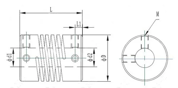 4mm x 5mm Aluminum Flexible Shaft Coupling OD19mm x L25mm CNC Stepper Motor Coupler Connector