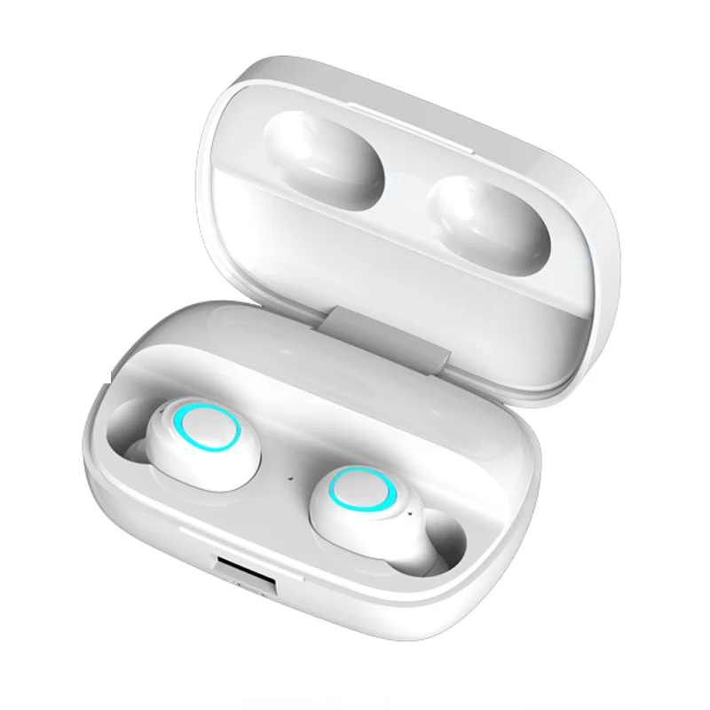 Беспроводные наушники H& A с Bluetooth 5,0, наушники TWS, Bluetooth наушники с шумоподавлением, гарнитура, наушники для iOS Android - Цвет: No LED - White
