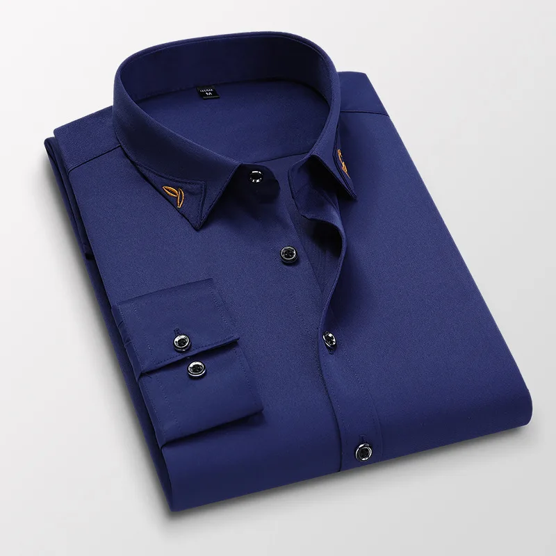 Men's Business Dress Shirts Male Long Sleeve Slim Fit Business Formal Shirts Fashion Style Brand Men Casual Shirts Man Clothing Men's Business Dress Shirts Male Long Sleeve Slim Fit Business Formal Shirts Fashion Style Brand Men Casual Shirts Man Clothing