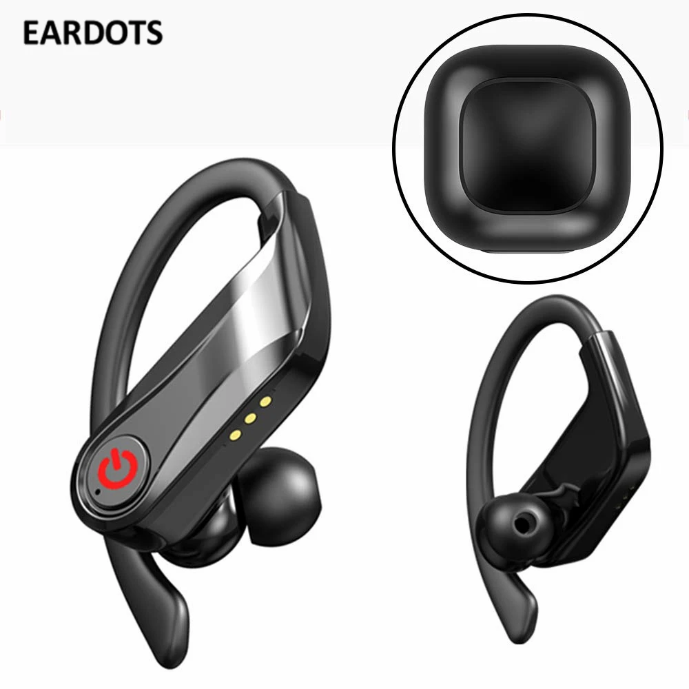 Беспроводные наушники EARDOTS TWS, Bluetooth 5,0, стерео спортивные наушники, водонепроницаемые наушники с Ушными крючками, наушники с микрофоном PK QS1 Q32 Q67 GT1