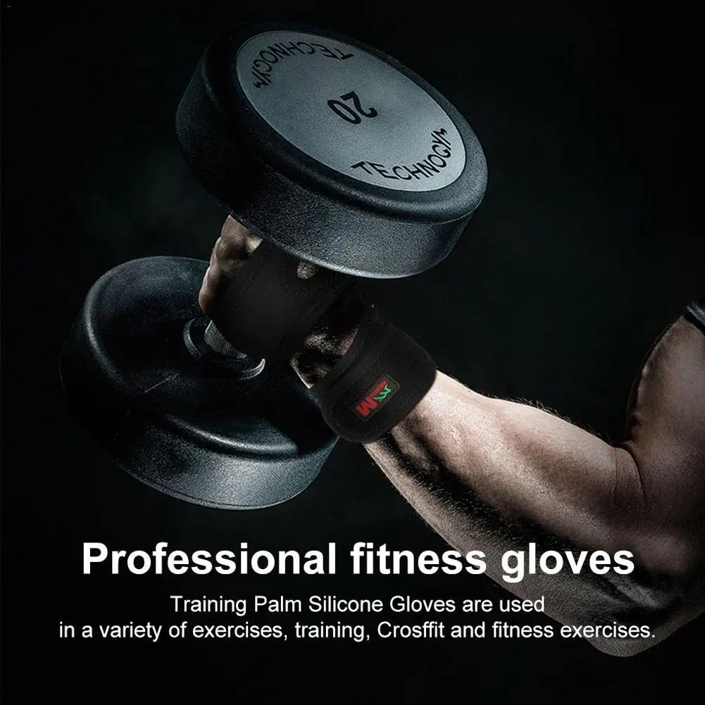 1 пара, перчатки для спортзала из воловьей кожи, противоскользящие, для тяжелой атлетики, для тренировки, кроссфита, Перчатки для фитнеса, защита ладоней