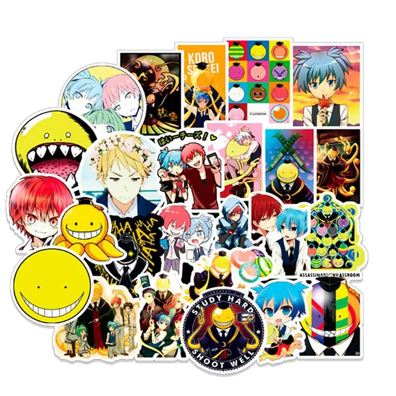 50Pcs Japan Anime Assassination Classroom Graffiti Cartoon Stickers For Luggage Laptop Skateboard Bicycle Decal