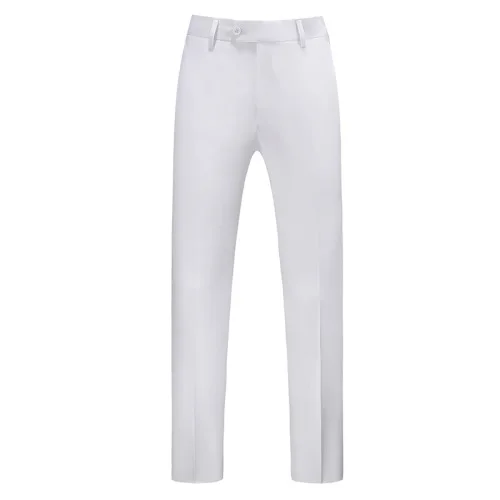 Pants-white Мужские облегающие модные брюки большого размера, 15 цветов, прямые, высокого класса, деловые, рабочие брюки большого размера, повседневные брюки 29-41 - Цвет: Pants-white