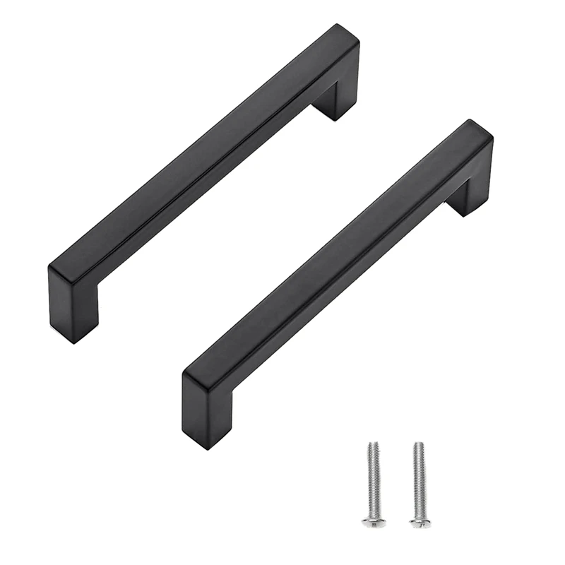 Kitchen Square Cabinet Handles Matte Black Cabinet Pulls Black Drawer Pulls Kitchen Cabinet Hardware Kitchen Handles,15 Pack 5 I