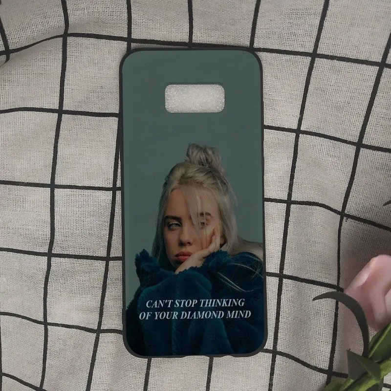 A9 Song Lyrics Billie Eilish эстетический черный мягкий чехол для телефона samsung Galaxy s9 s8 plus s10 s10plus s7 s6edge funda - Цвет: A9